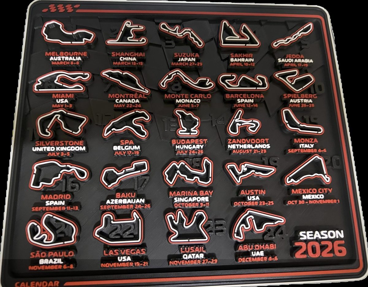 Calendario 3D Fechas Carreras F1